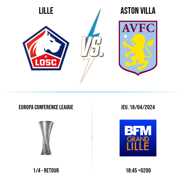 https://om-sup.com/prez/?team_home=Lille&amp;team_away=Aston+Villa&amp;tournament=Europa+Conference+League&amp;round=1%2F4+-+Retour&amp;DD=18&amp;MM=04&amp;YYYY=2024&amp;channel=BFM+Grand+Lille&amp;hh=18&amp;mm=45&amp;height=552